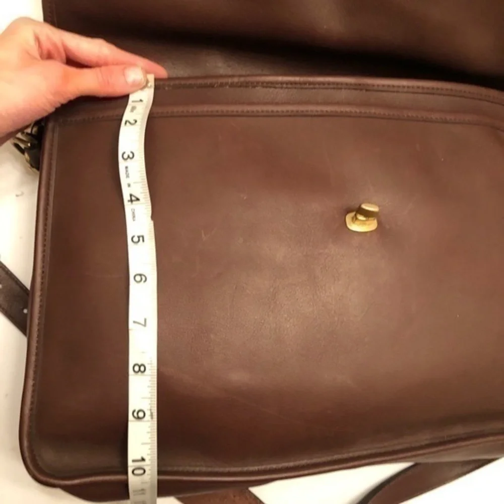 Coach vintage brown leather briefcase laptop bag